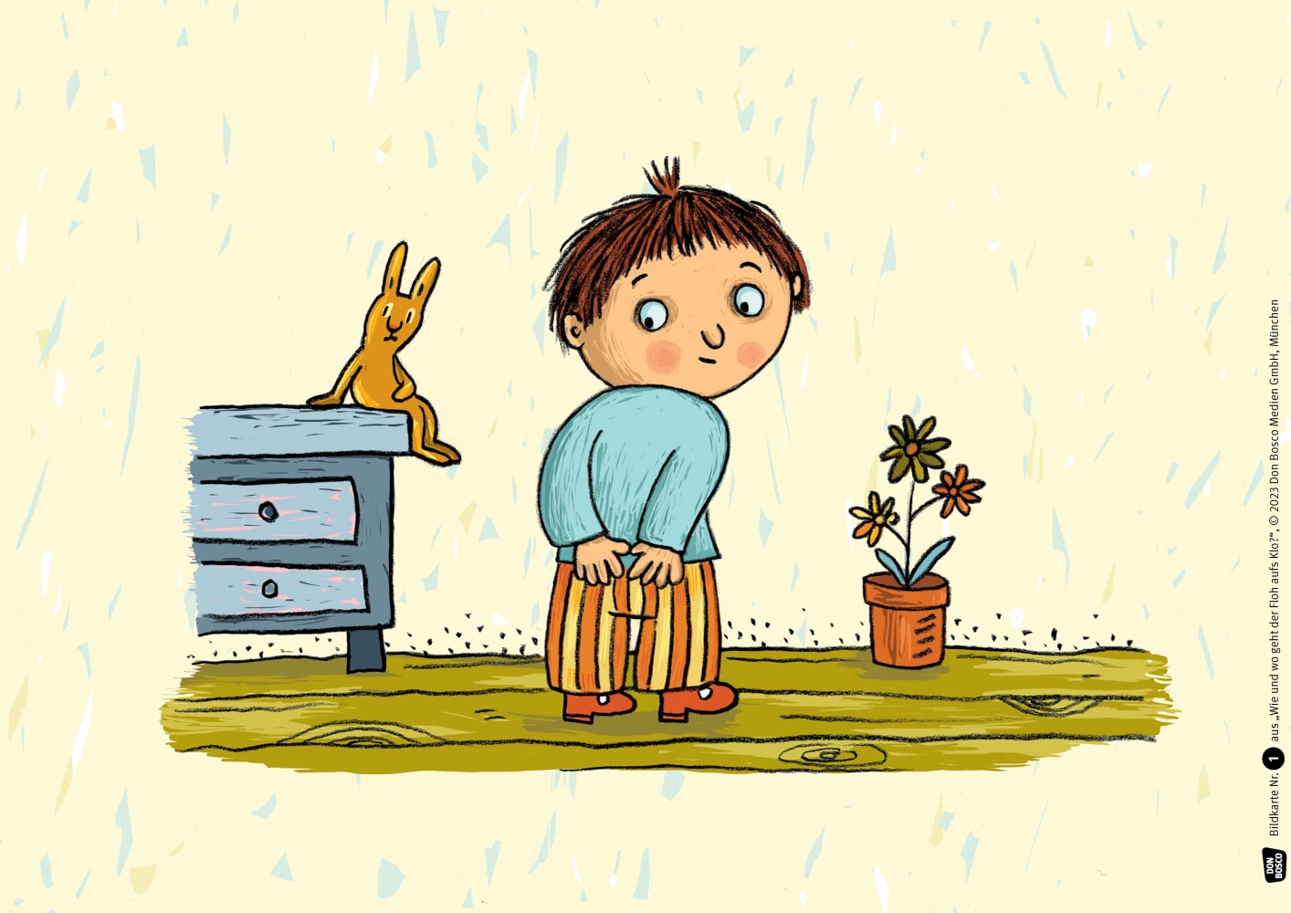 Wie und wo geht der Floh aufs Klo? Kamishibai Bildkartenset, 2-4 Jahre