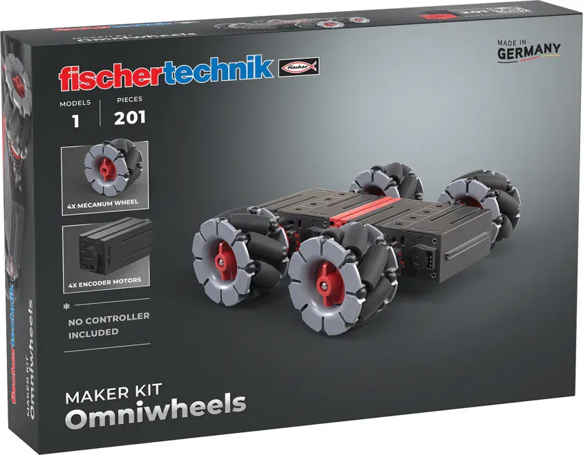 fischertechnik Maker Kit Omniwheels, Roboter-Bausatz mit Omniwheels (ohne Controller)