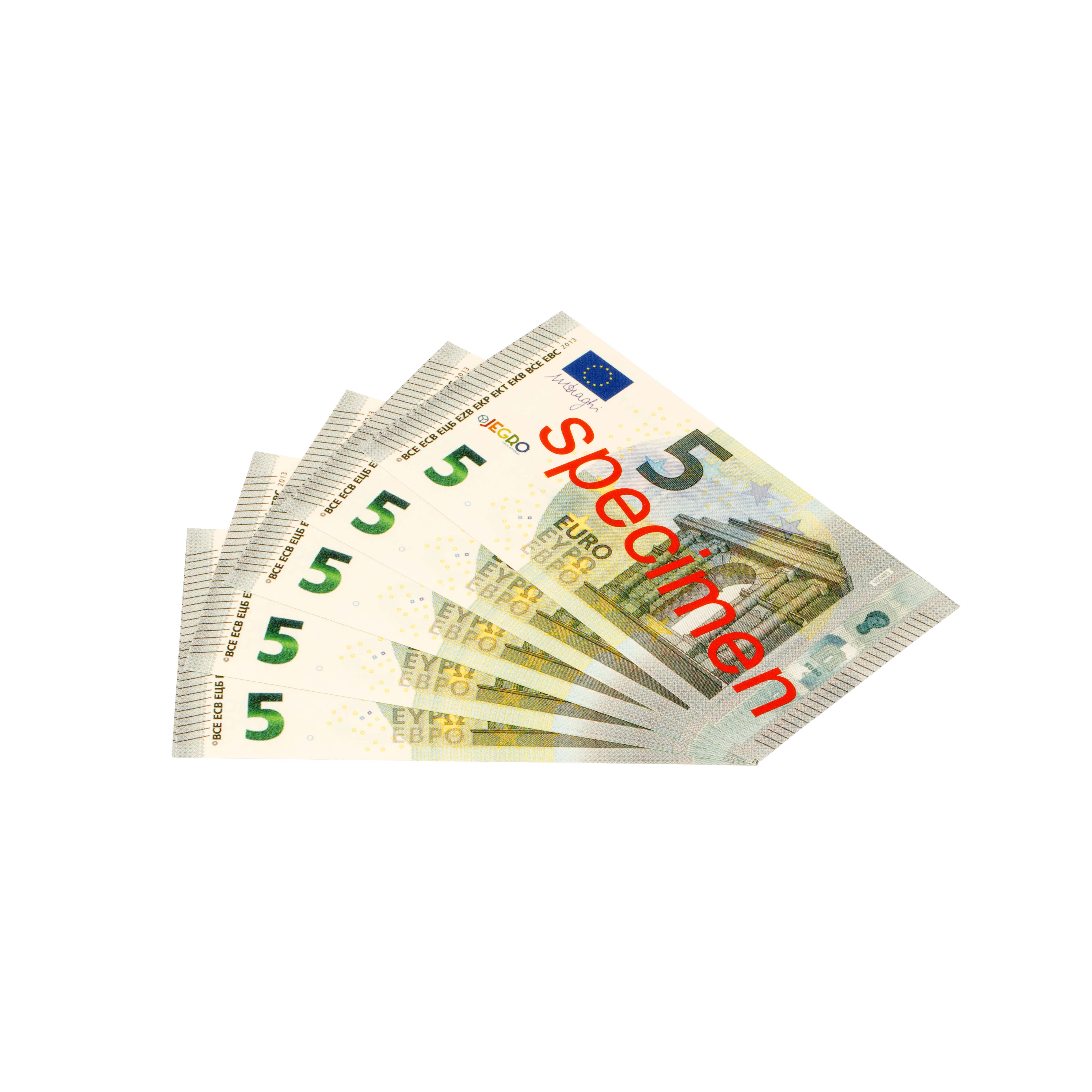 Euro-Spielgeld 5-Euro-Scheine, 100 Stück, reißfest