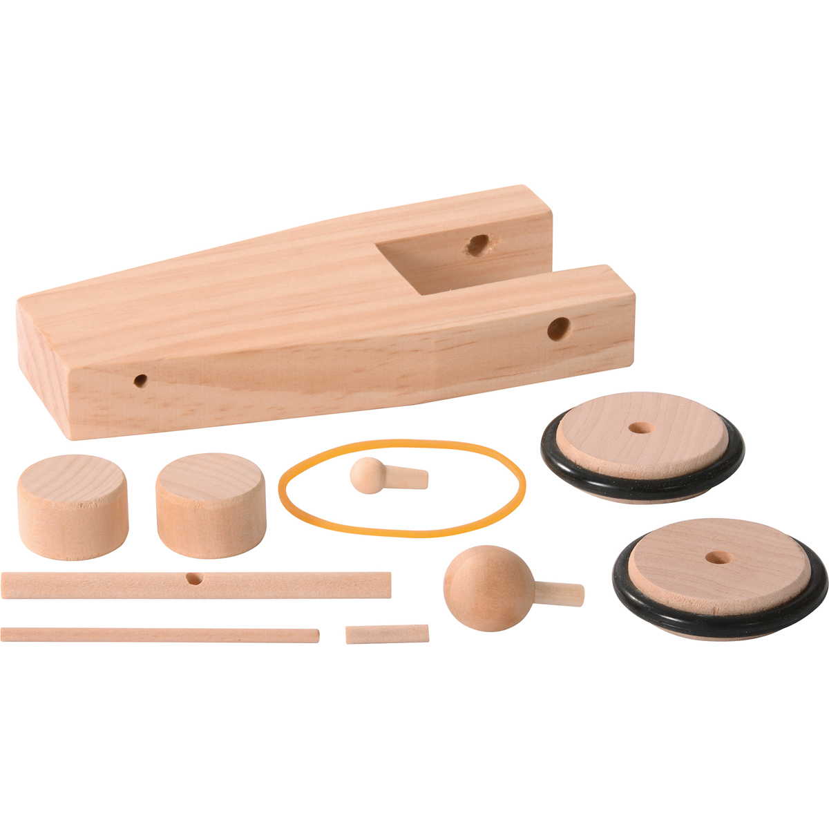 Auto mit Gummiantrieb 14 x 9,5 x 4,5 cm, Fahrzeug Bausatz zum Zusammenbauen