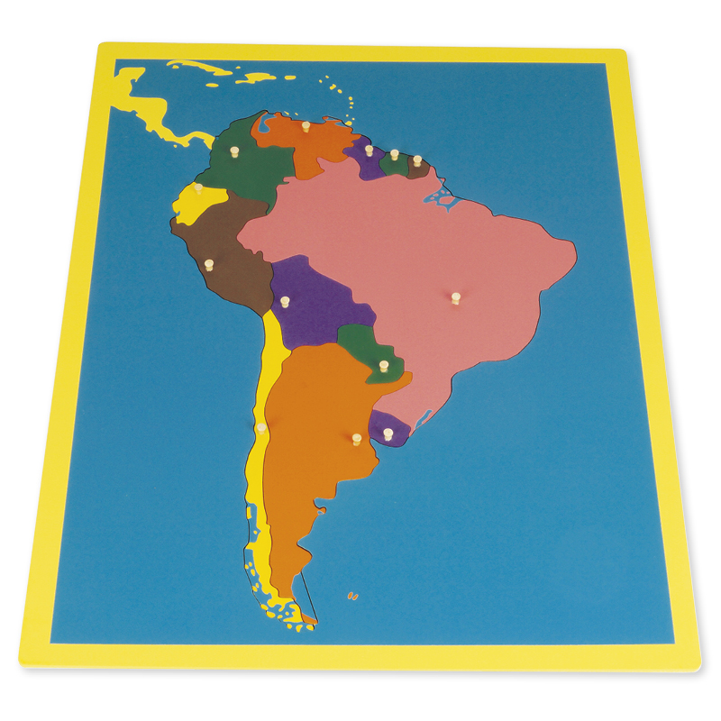 Montessori Puzzlekarte Südamerika, ca. 57 x 45 cm