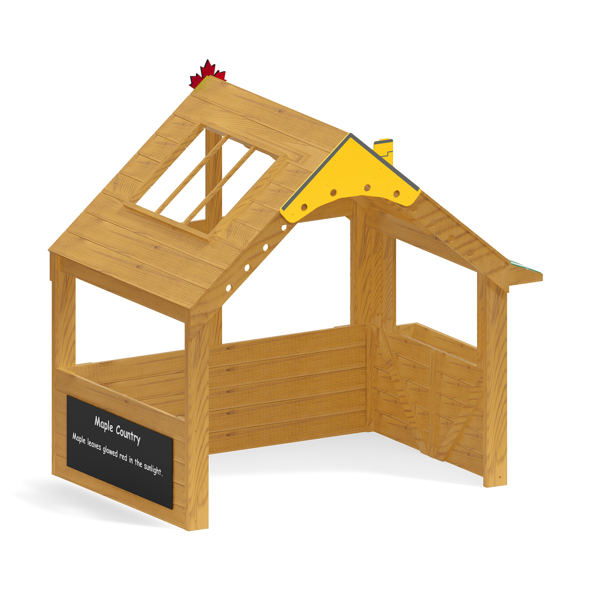 Offenes Spielhaus, groß, ohne Boden, aus Holz, Outdoor