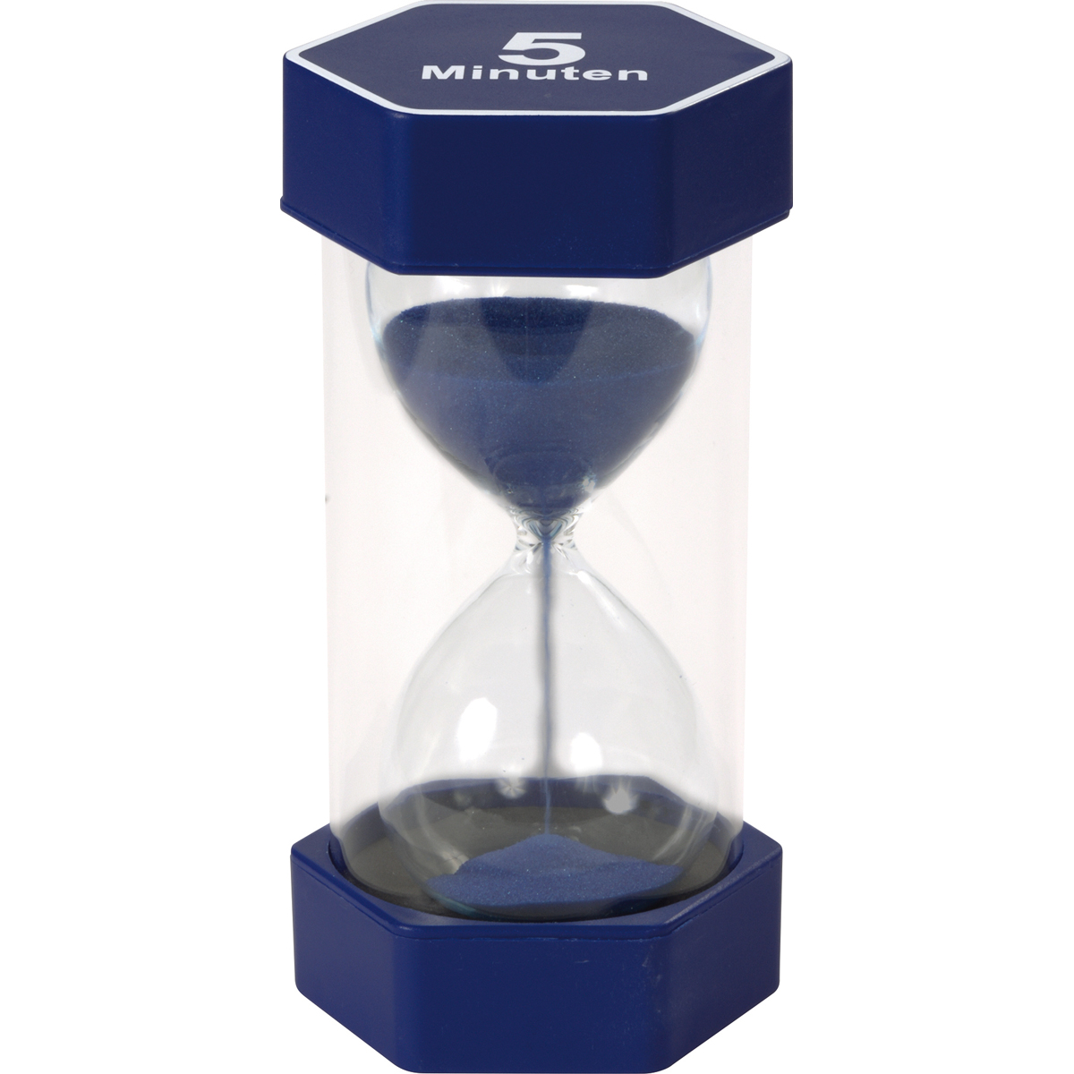 Mega Sanduhr 5 Min, Ø 8,4 x 16 cm, farbiger Sand, zur Zeitvisualisierung