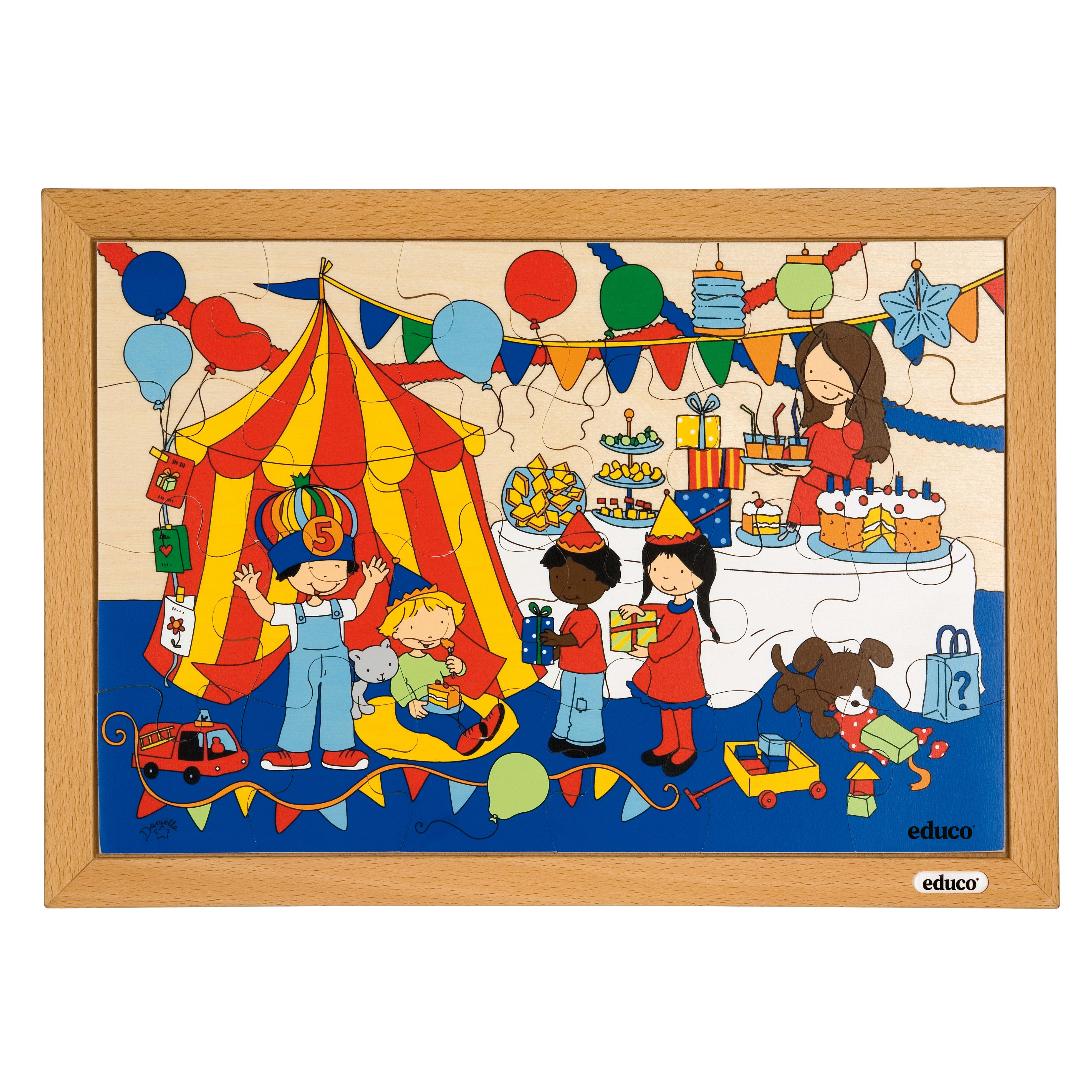 Puzzle Kinderfest, Geburtstagsfeier entdecken, ab 3 Jahre