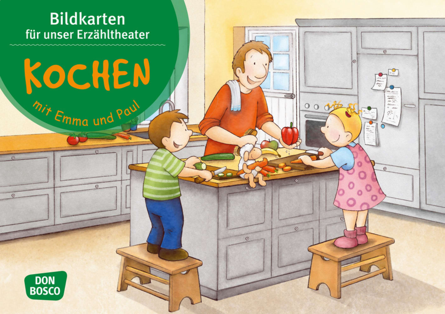 Kamishibai Bildkartenset - Kochen mit Emma und Paul, 1 bis 5 Jahre