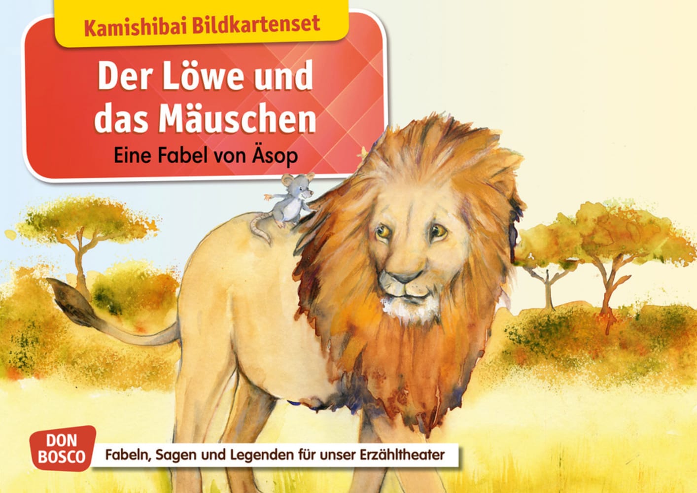 Kamishibai Bildkartenset - Der Löwe und das Mäuschen, 5 bis 11 Jahre