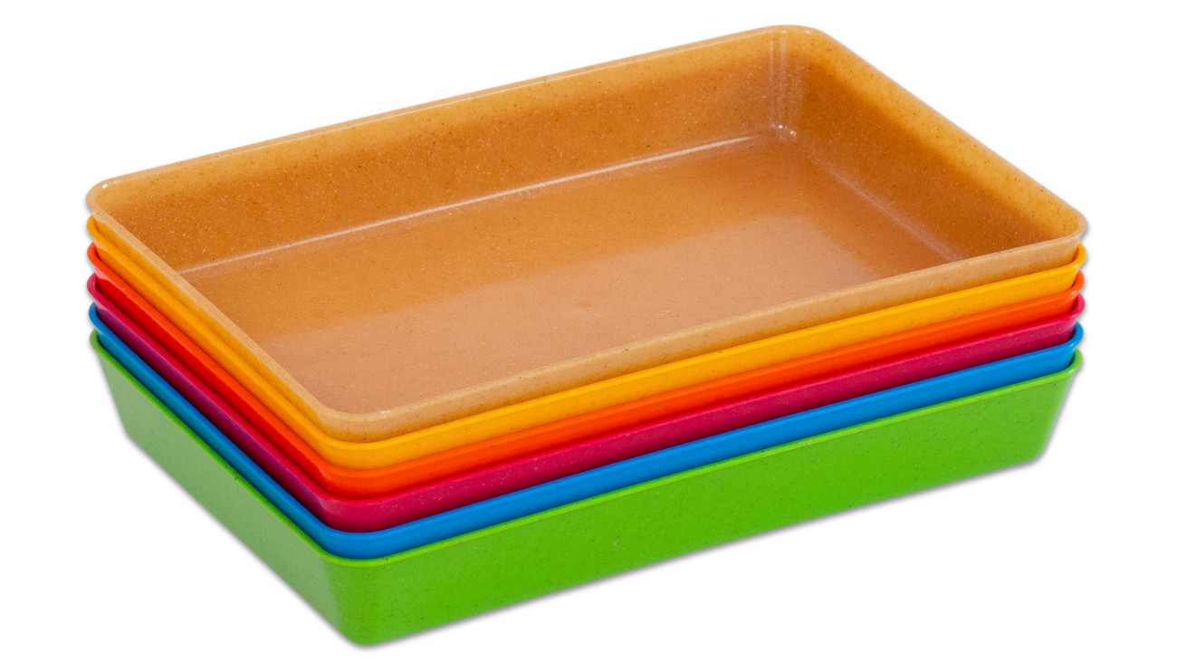 Materialschalen aus biobasiertem treeNside-Material, 6er-Set, klein, Farbset 1