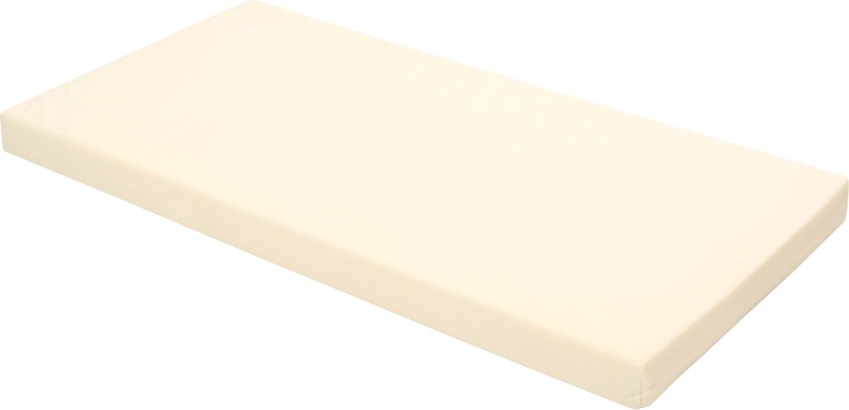 Matratze für Kinder-Schaumstoffbett klein, Baumwollstoff natur, waschbar, Krippe, 99 x 49 x 6 cm