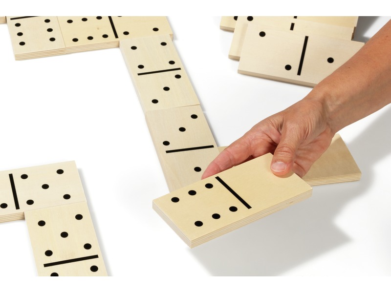 Riesen-Domino aus Holz, 28 große Steine, ab 3 Jahren