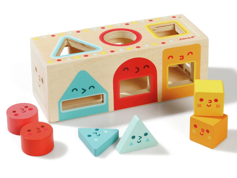 Formenbox Geometrie, Sortierspiel mit 6 Teilen, ab 1 Jahr