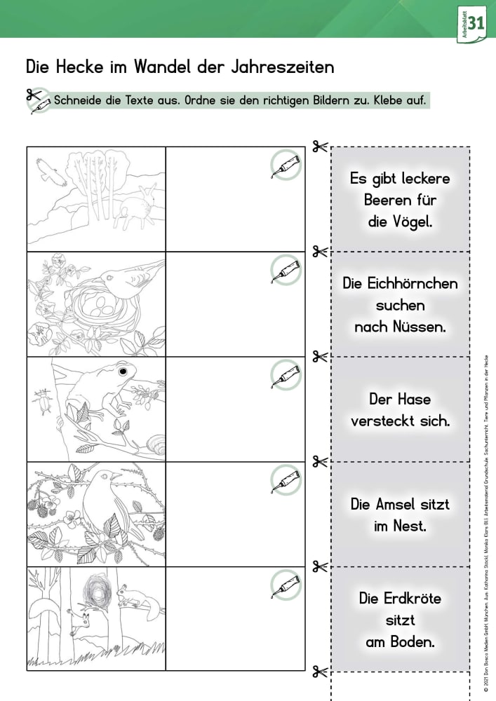 Arbeitsmaterial Die Hecke, 6-10 Jahre