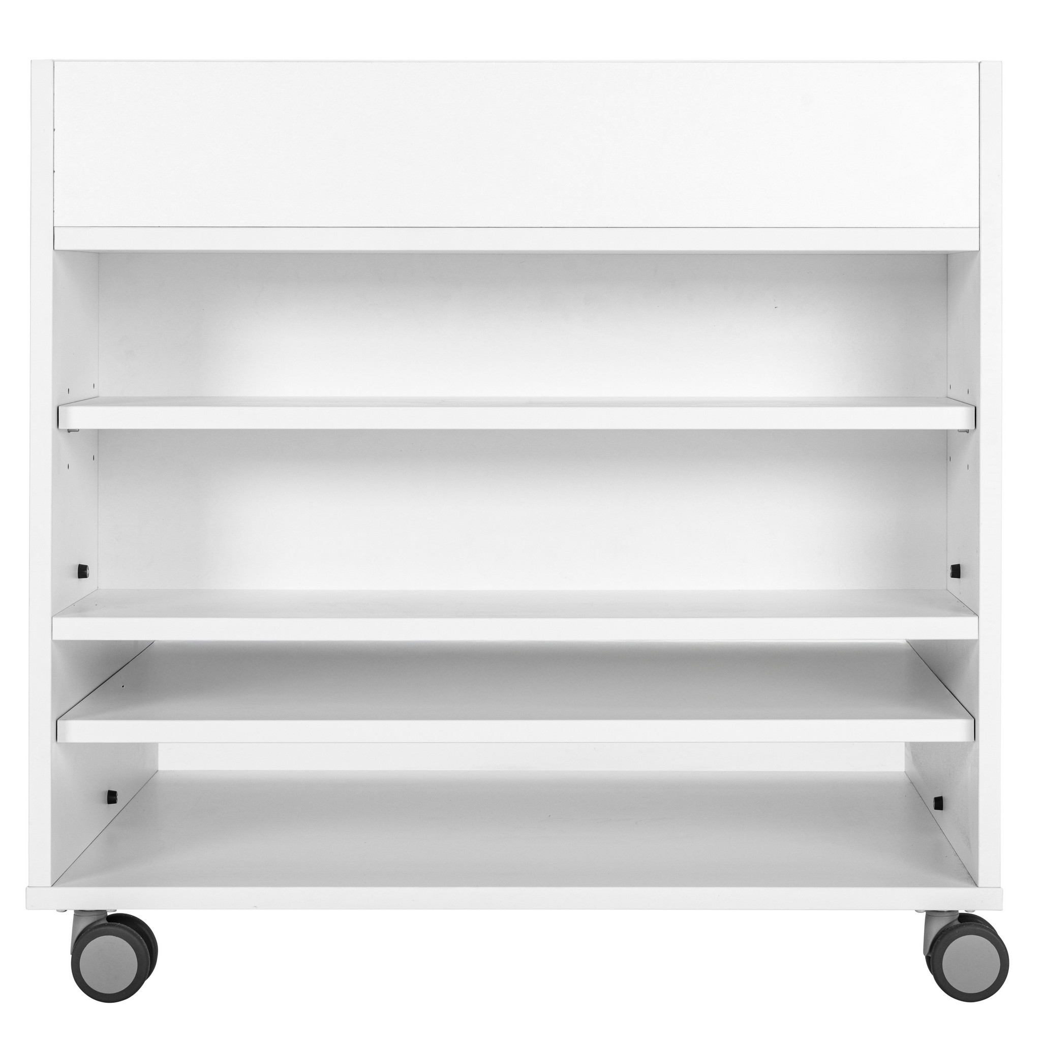 Materialwagen, Holzdekor Buche Sand, HxBxT 80x80x62 cm