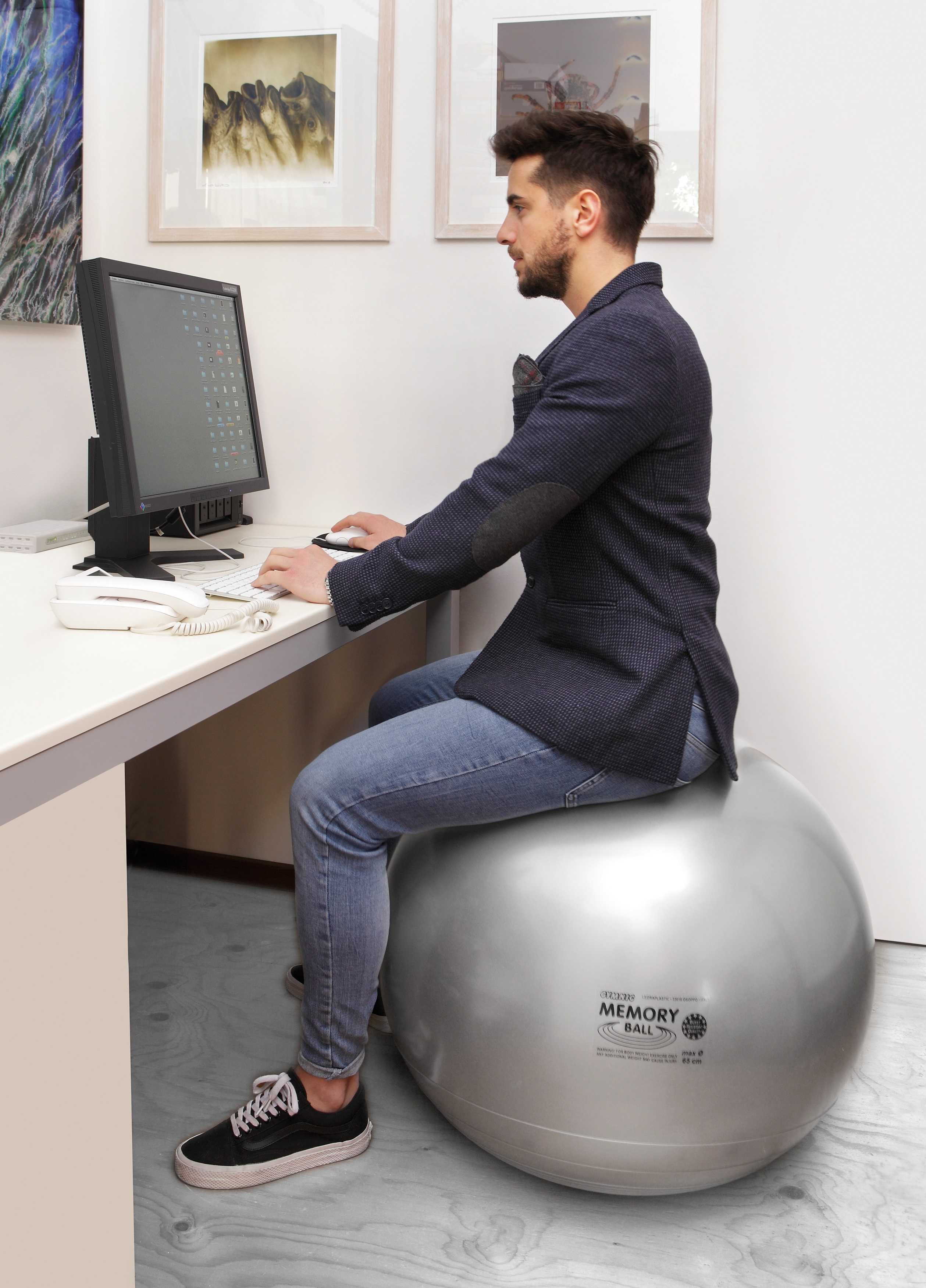Memory Ball 65cm, grau