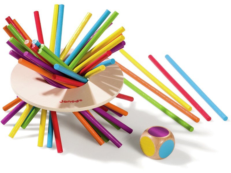 Geschicklichkeitsspiel Crazy Stick aus Holz mit 36 Stäben, ab 3 Jahren