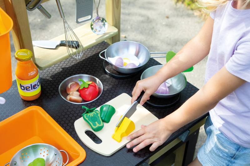 Rollenspiel-Set, Spielküche, Outdoor-Spielmöbel aus Holz, für Kinder