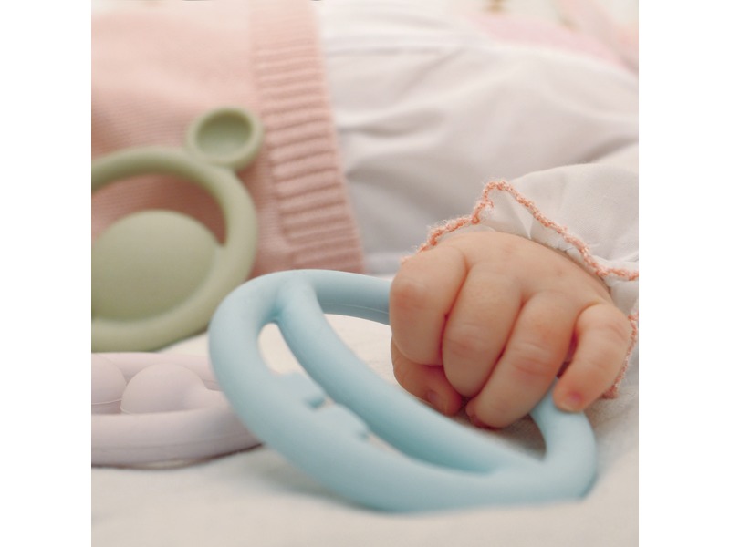 Fidget-Ringe Nigi, Nagi & Nogi aus Silikon, Ø 6,5 cm, ab 0 Jahren, pastell