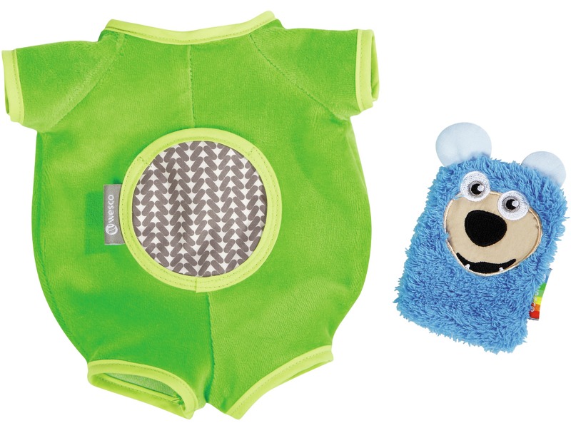 Emotionspuppe Baby Lea aus Stoff mit Kuscheltier, ab 0 Jahren
