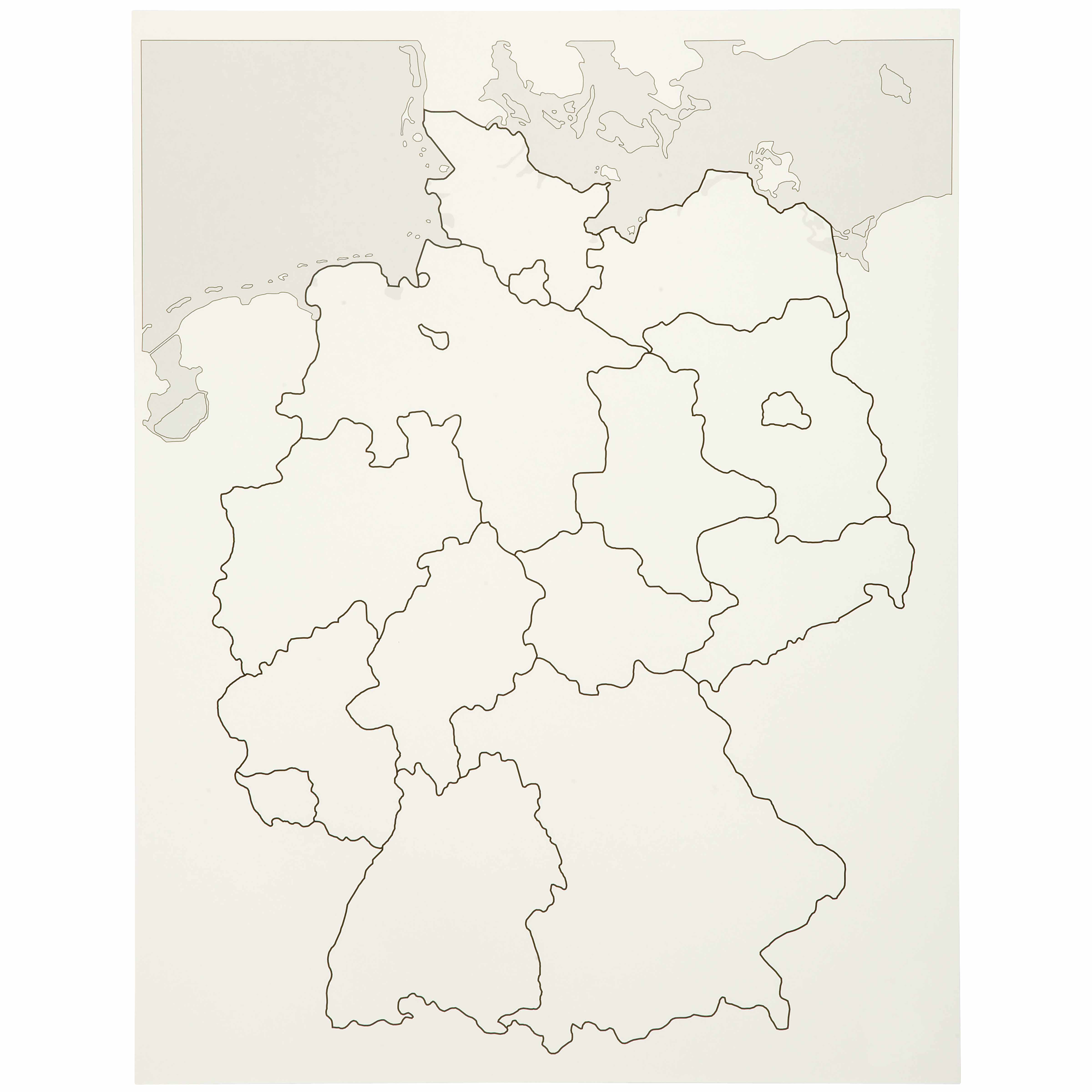 Kontrollkarte Deutschland - Montessori Geographie
