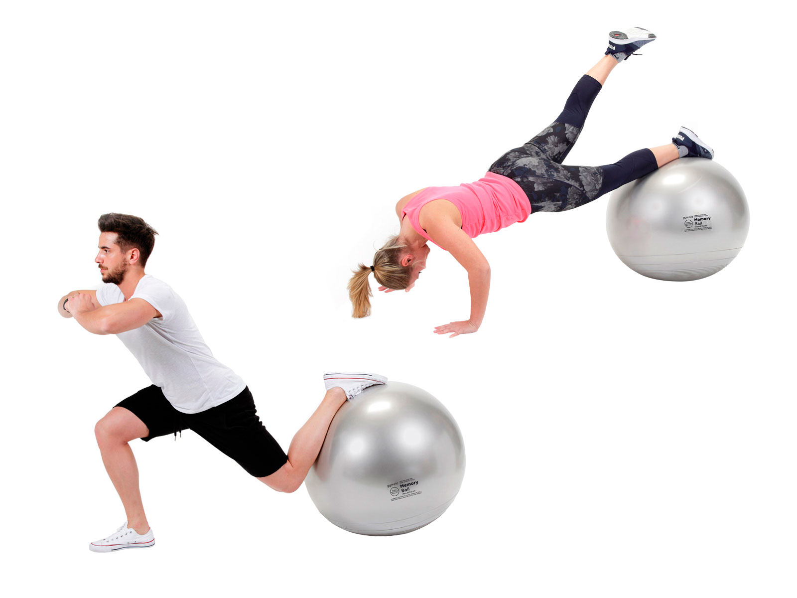Gymnastikball Gymnic Memory Ball, Ø 55 cm, BRQ, grau