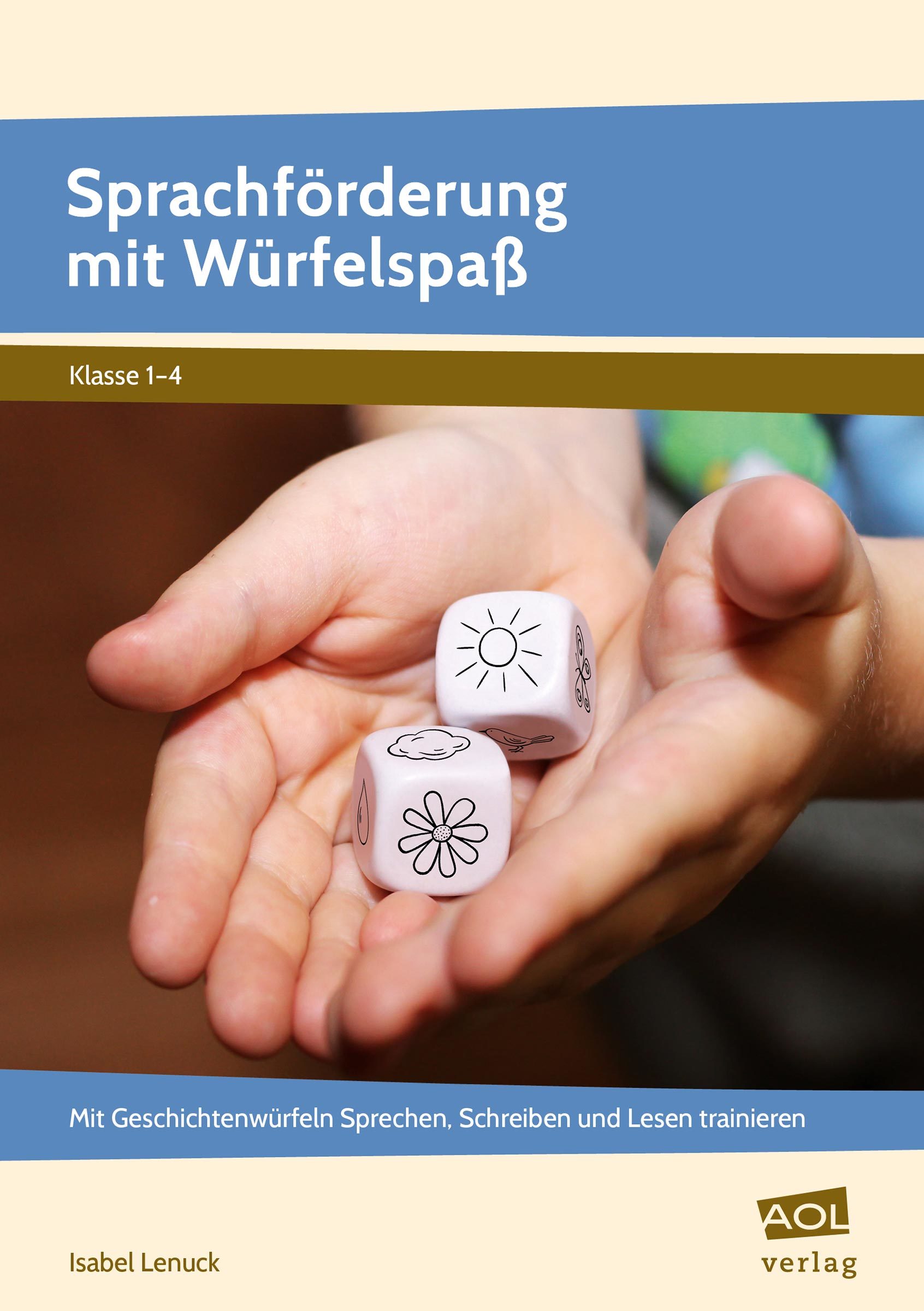 Sprachförderung mit Würfelspaß, Heft inkl. 60 Aufklebern, 1.-4. Klasse