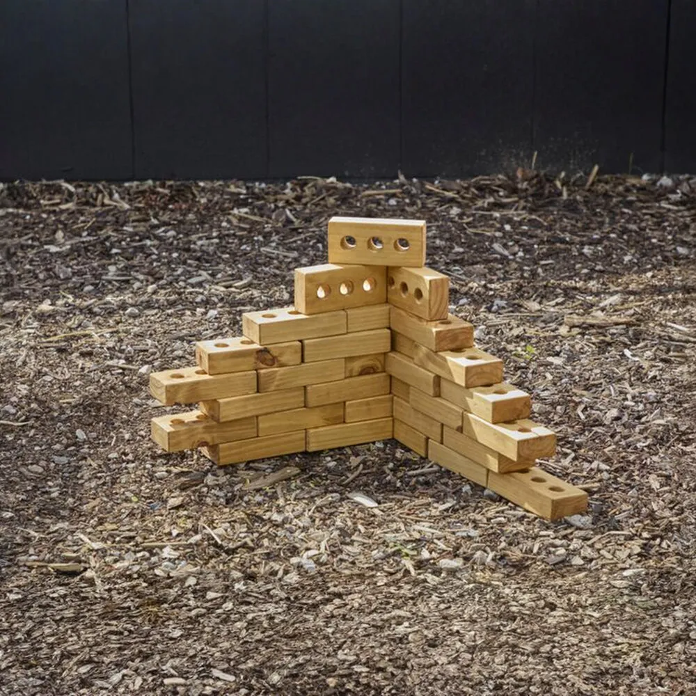 Große Holzbausteine, 30er Set, Outdoor