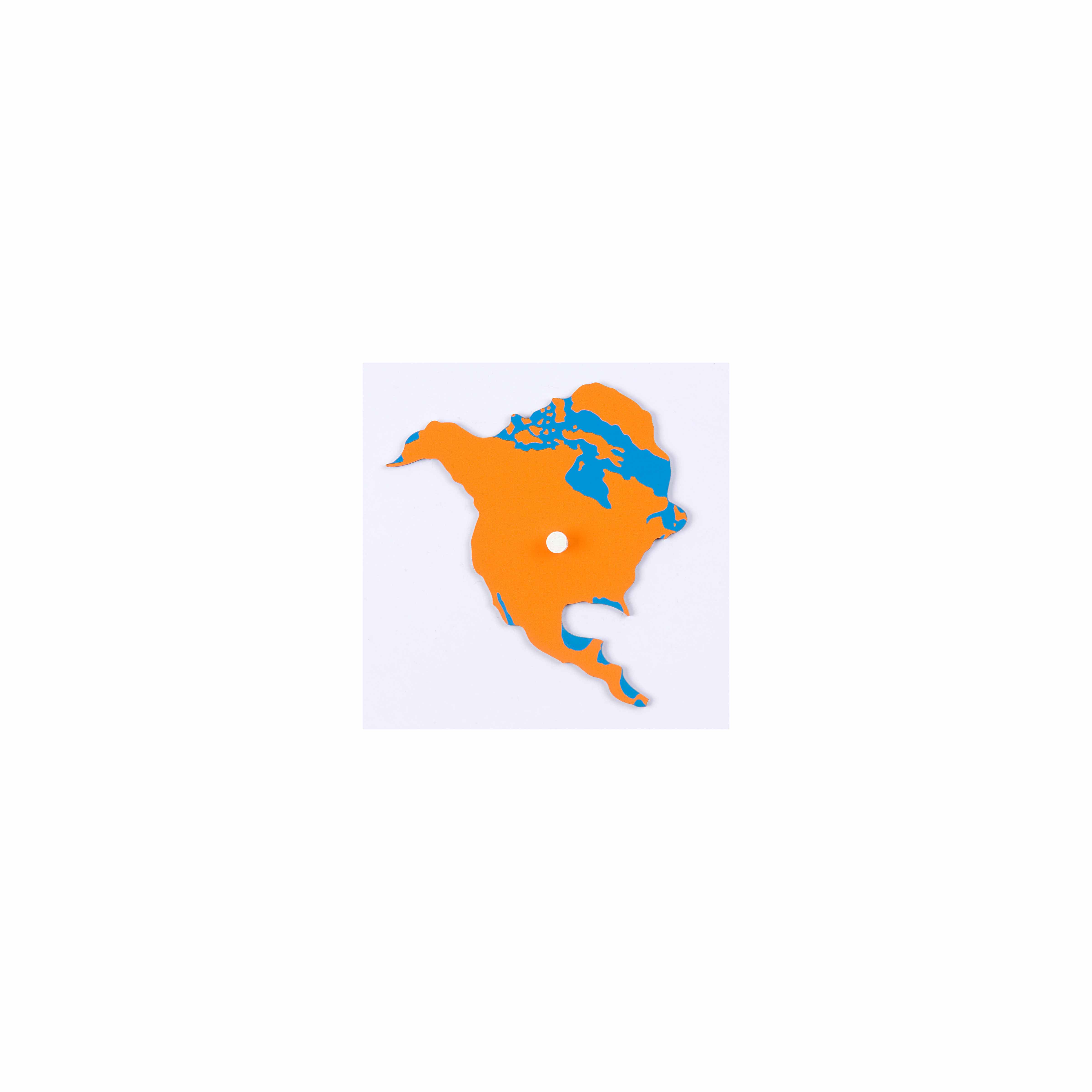 Puzzlekarte Erdteile: Nordamerika - Montessori Geographie