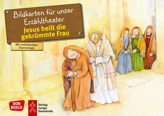 Kamishibai Bildkartenset - Jesus heilt die gekrümmte Frau, 3 bis 8 Jahre