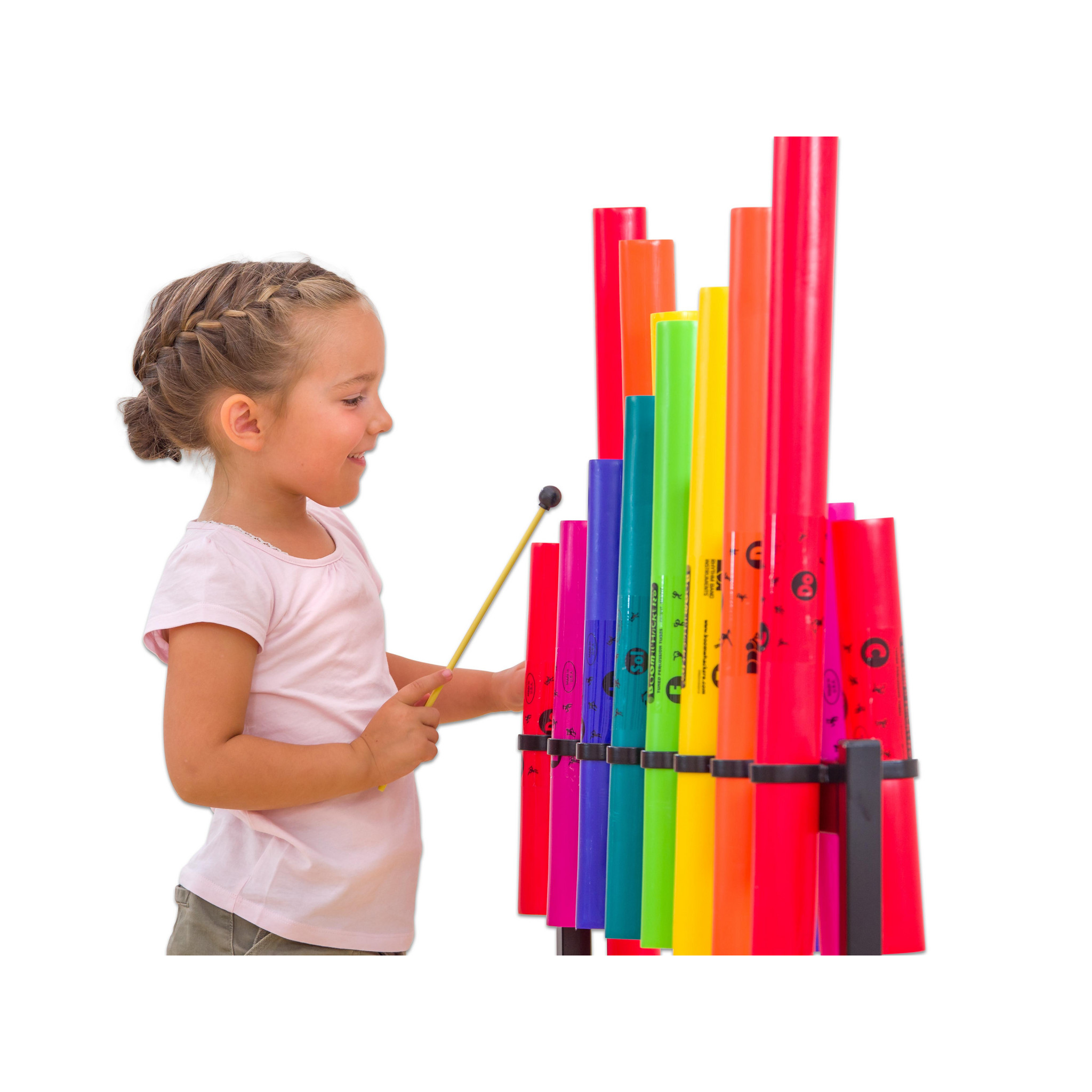 Boomwhackers®, Klassensatz, Set mit 39 Röhren, inkl. 8 Octavator-Caps