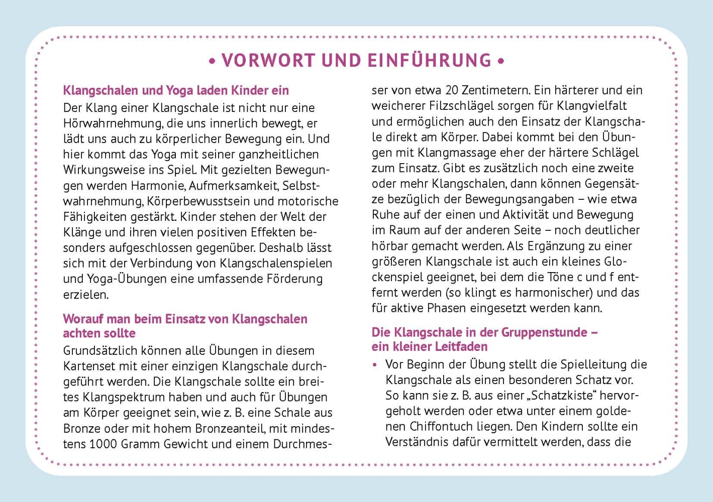 30 Klang-Yoga-Bildkarten, 4-10 Jahre