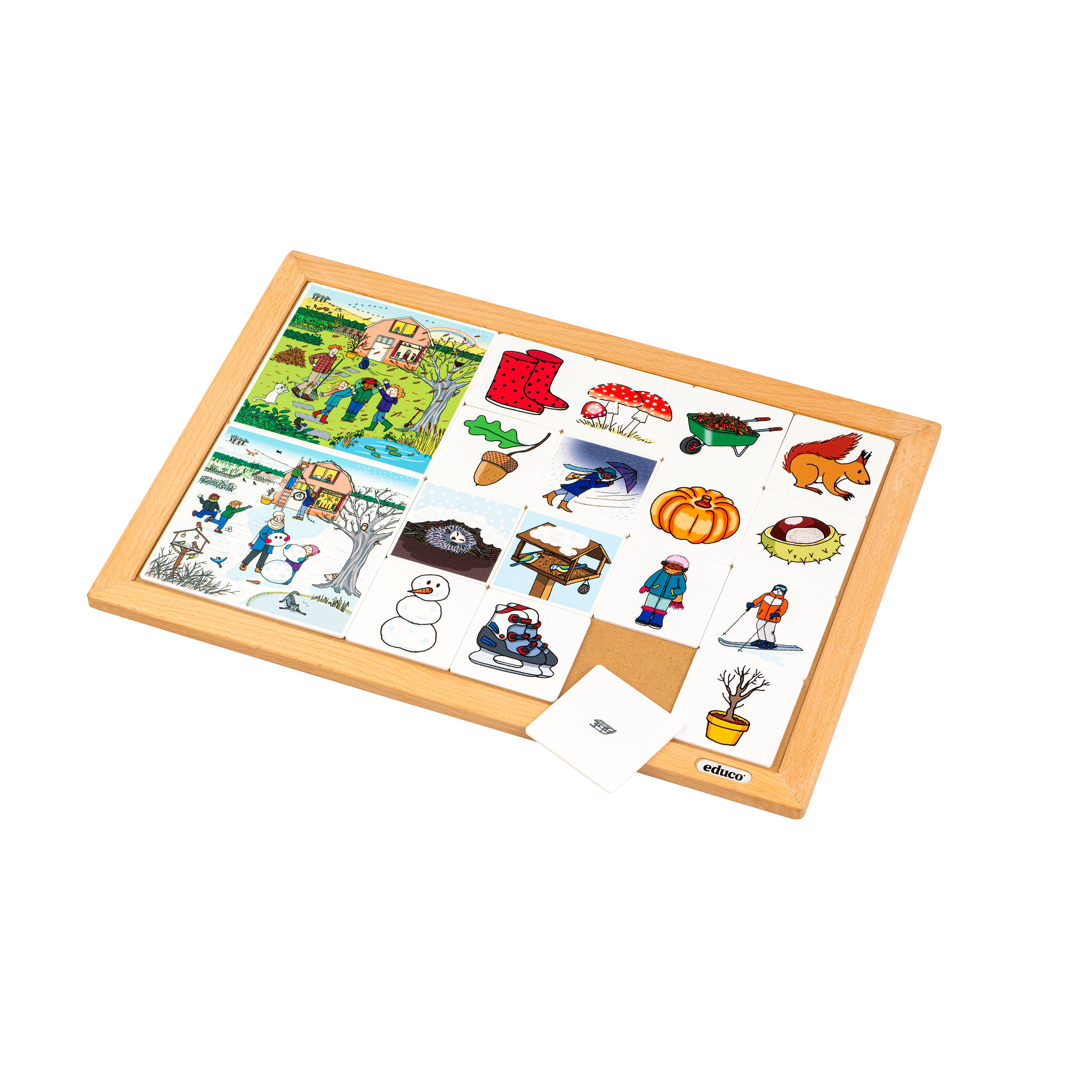 Bildspiel Herbst und Winter – Jahreszeiten-Lotto, ab 3 Jahre