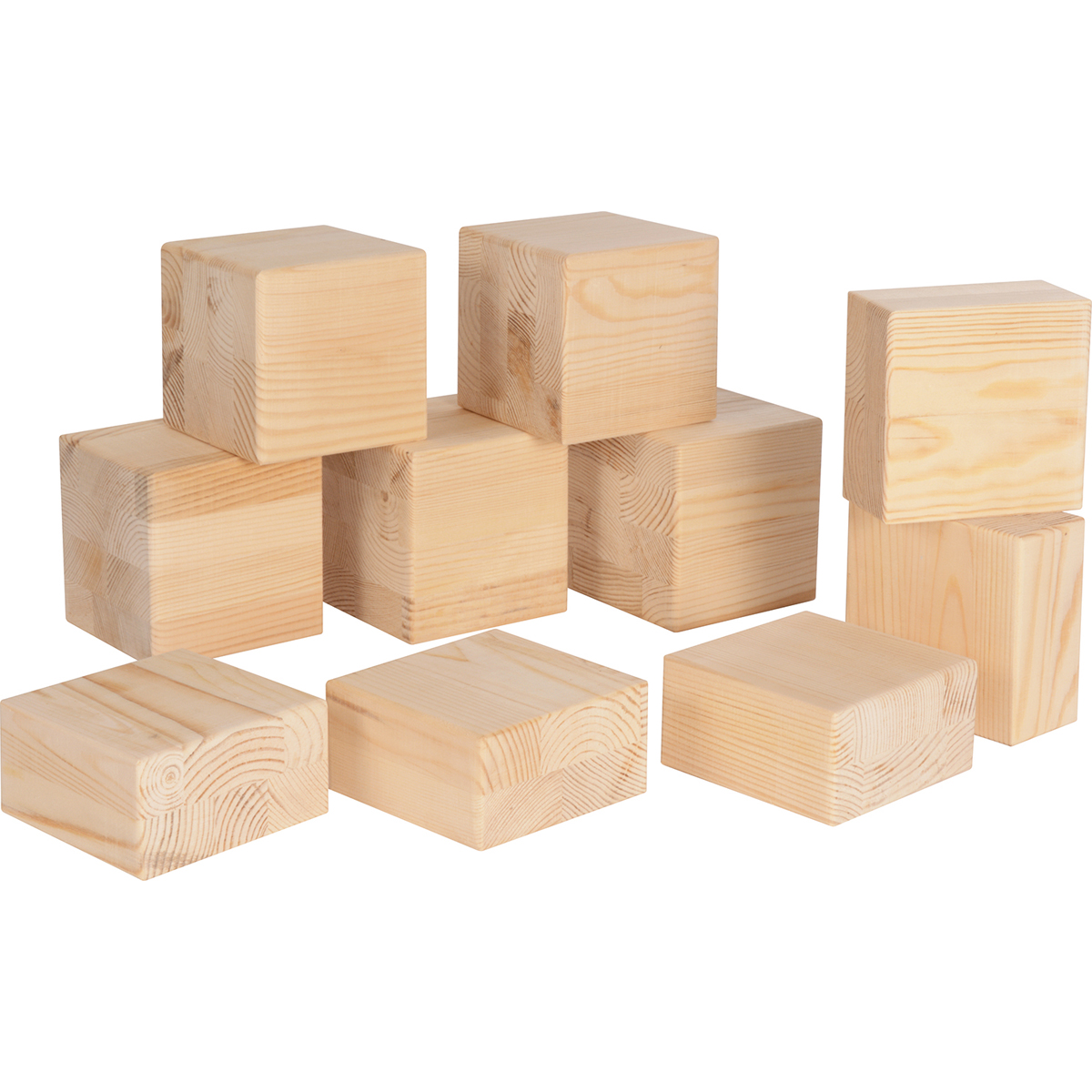 Klötze 10er Set zu Wasserbahn, Höhen 5 und 10 cm, 10 x 10 cm, ab 3 Jahre