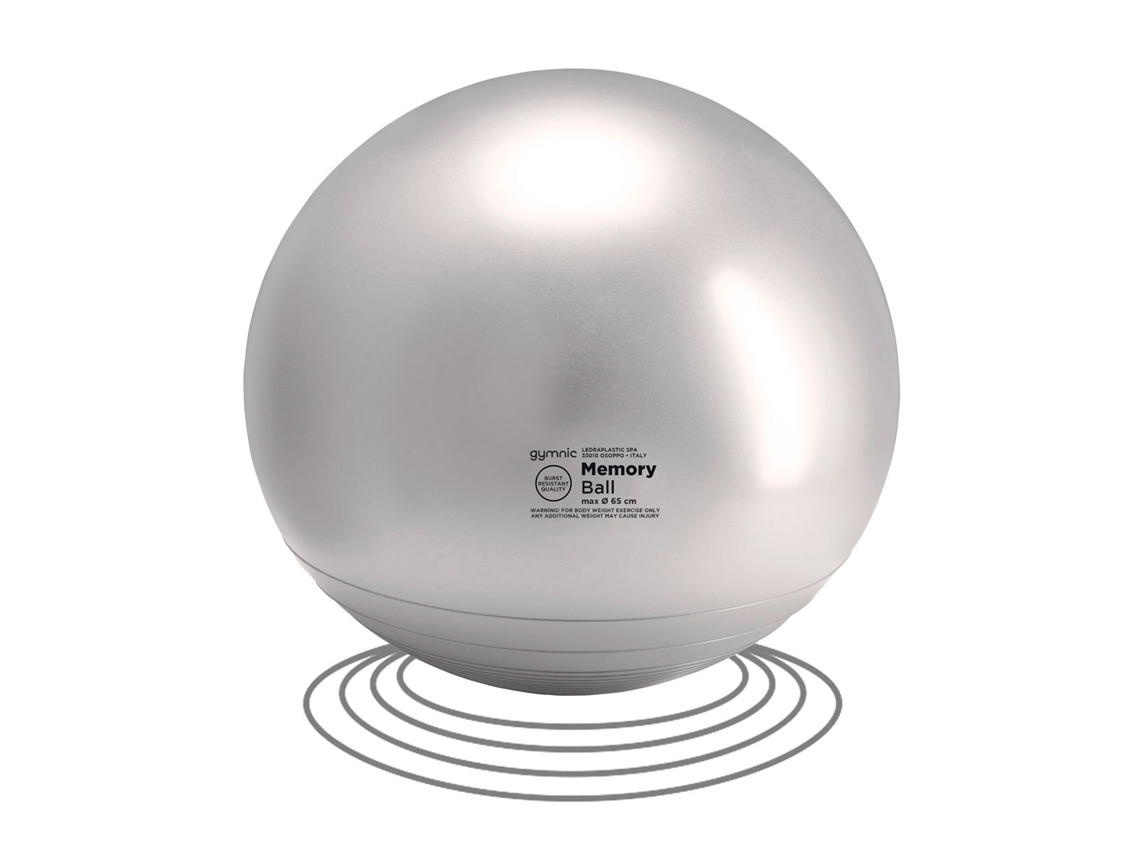 Gymnastikball Gymnic Memory Ball, Ø 65 cm, BRQ, grau