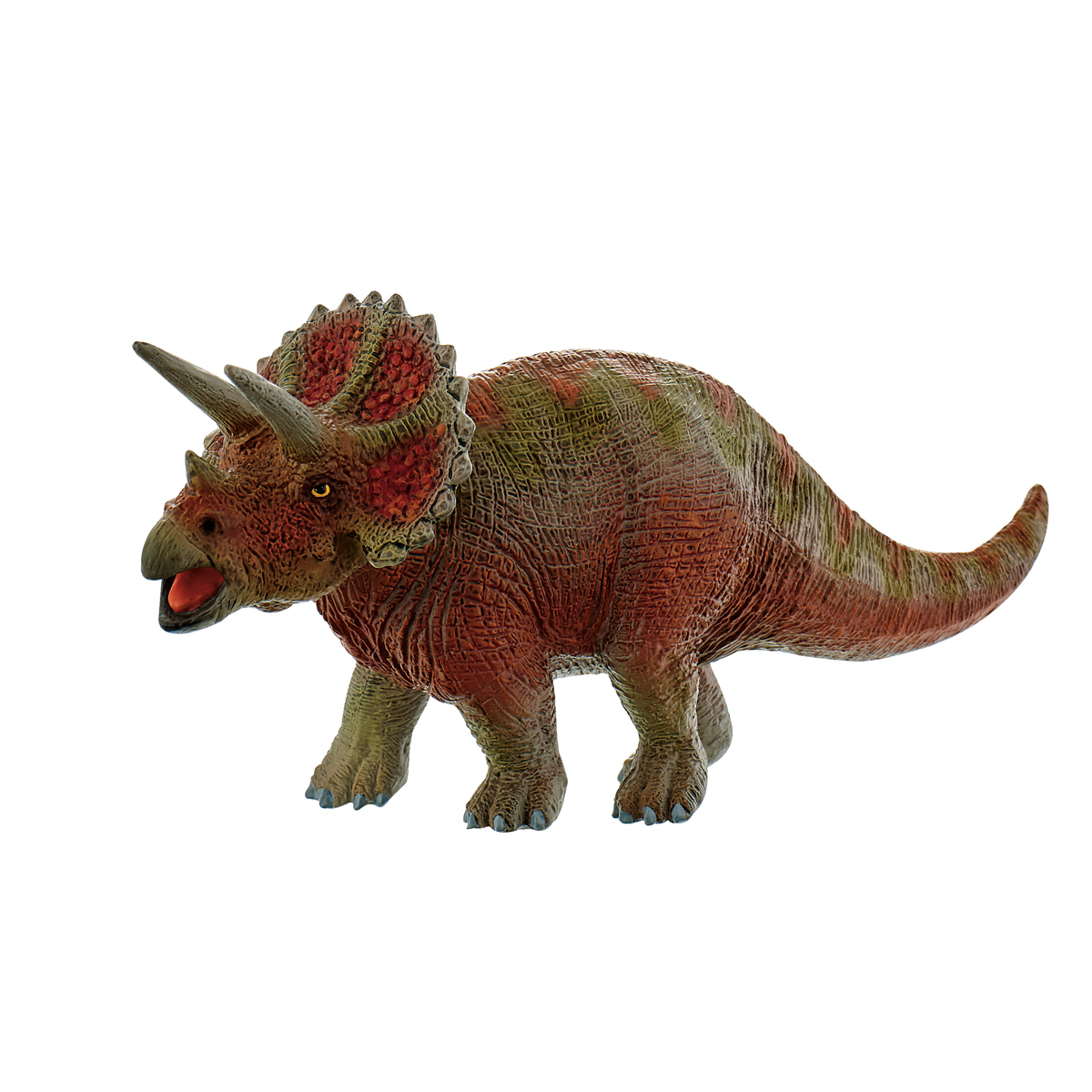 Triceratops Spielfigur Dinosaurier Figur, handbemalt, 16,7 x 5,7 x 8 cm, ab 3 Jahre
