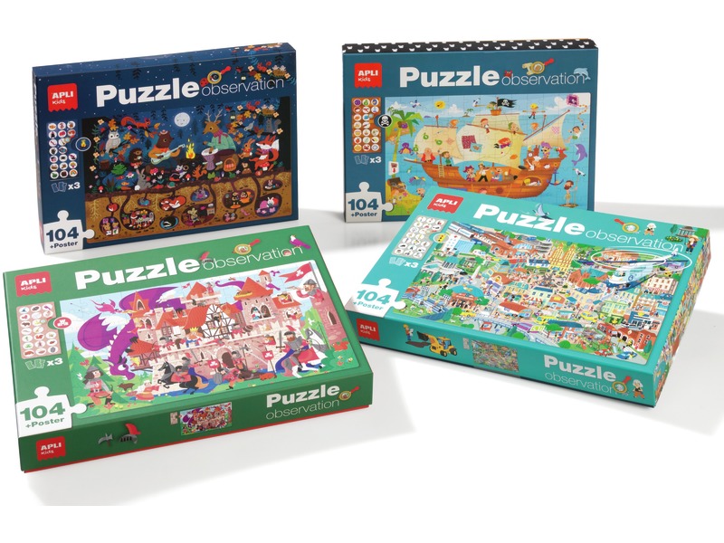 Beobachtungspuzzles Maxi-Set, 4 Puzzles, ab 5 Jahren