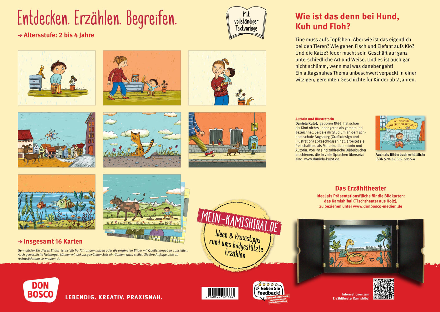 Wie und wo geht der Floh aufs Klo? Kamishibai Bildkartenset, 2-4 Jahre