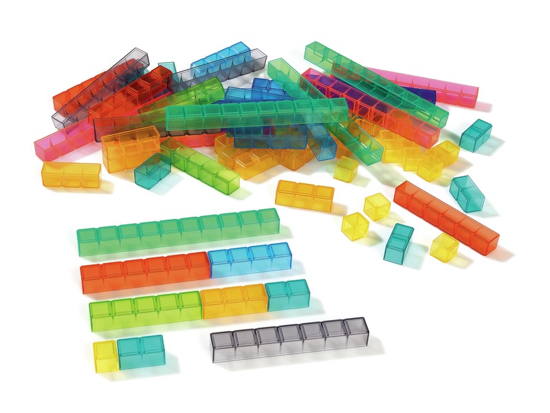 Cuisenaire-Stäbchen lichtdurchlässig zum Rechnen, Basis 10, ab 5 Jahren