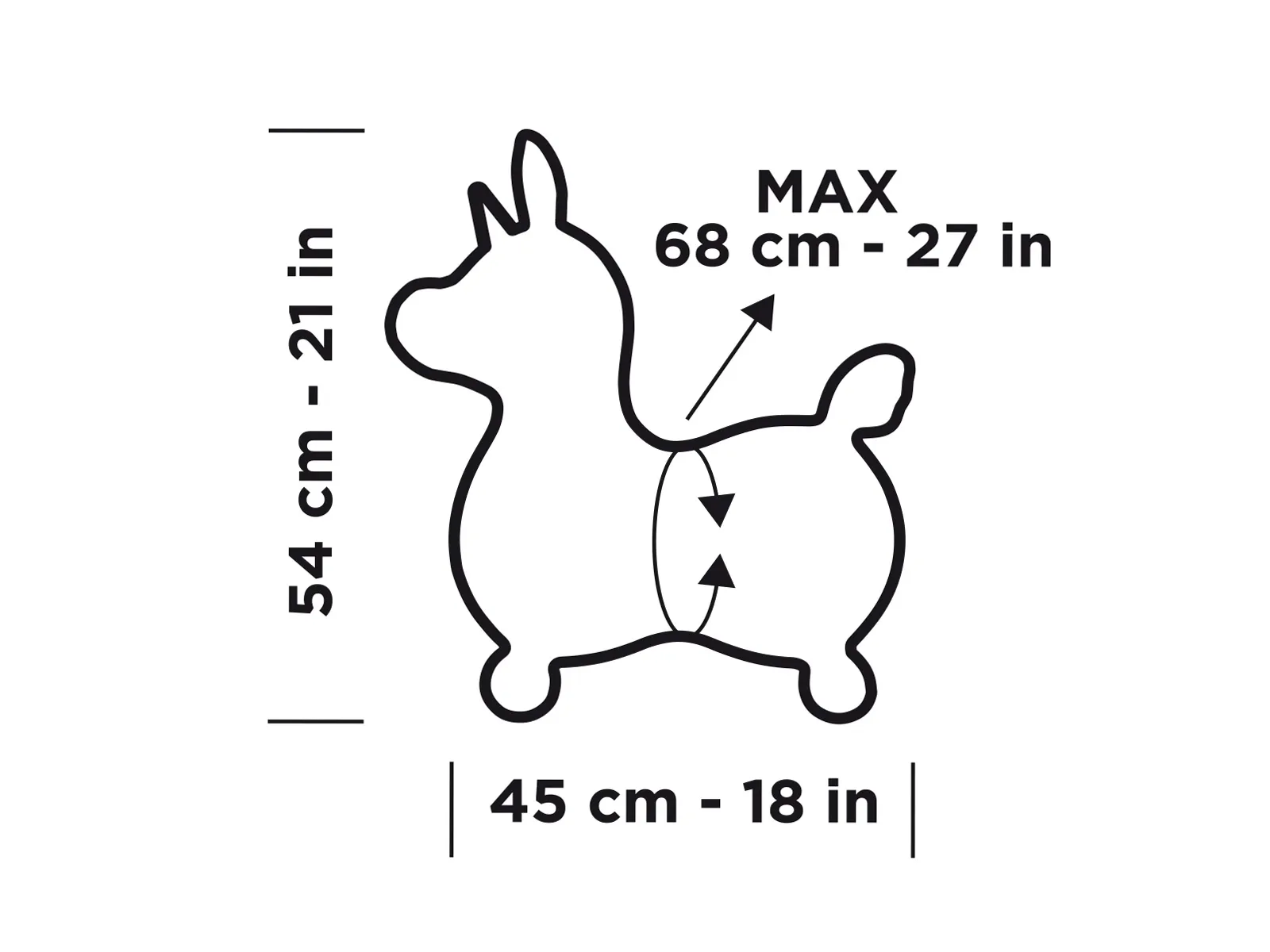 Hüpftier Gymnic Rody Magical Unicorn, light pink