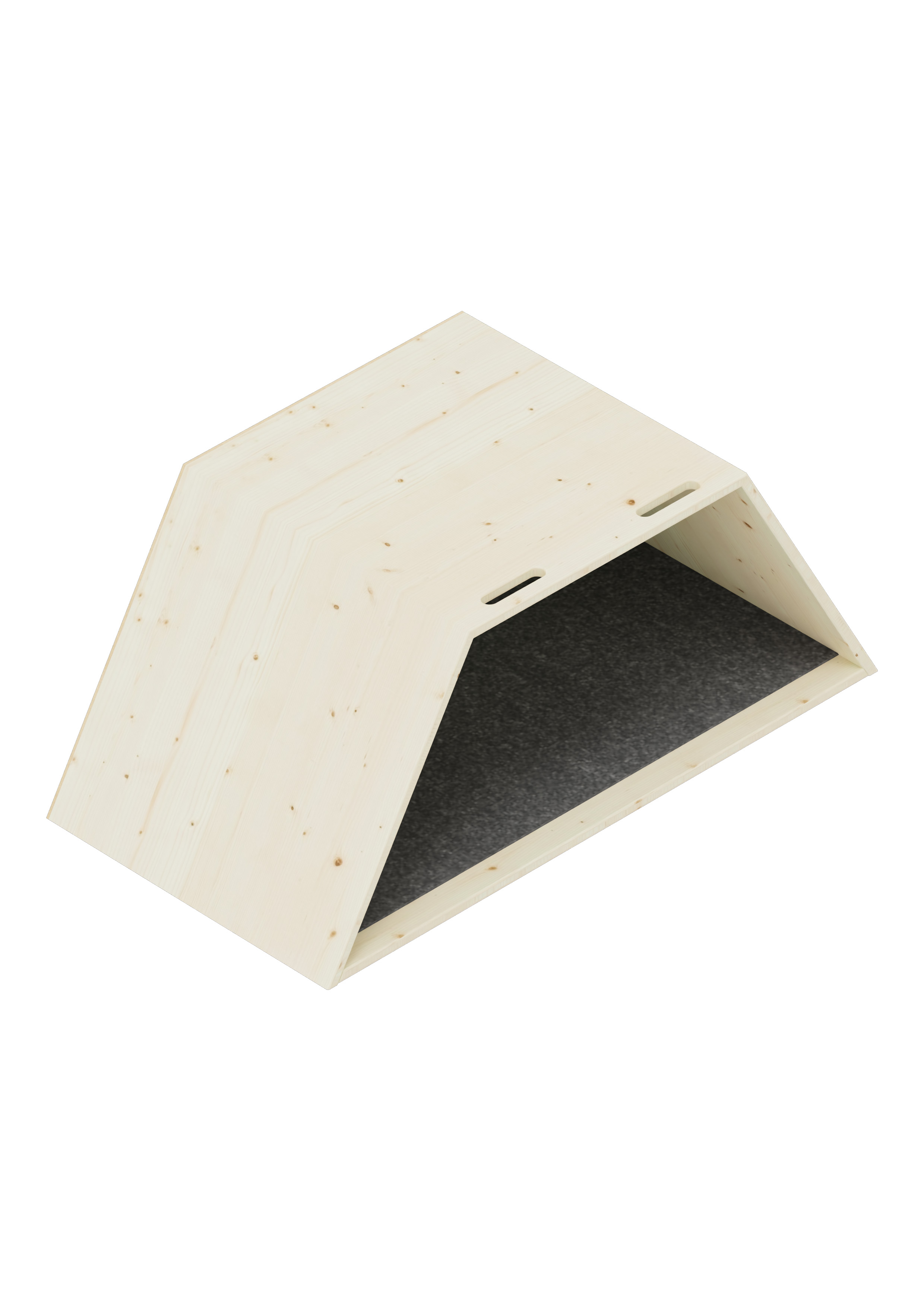 Lernwabe® Flip Halbe Wabe Größe M, Boden grau, Rückwand hellgrün