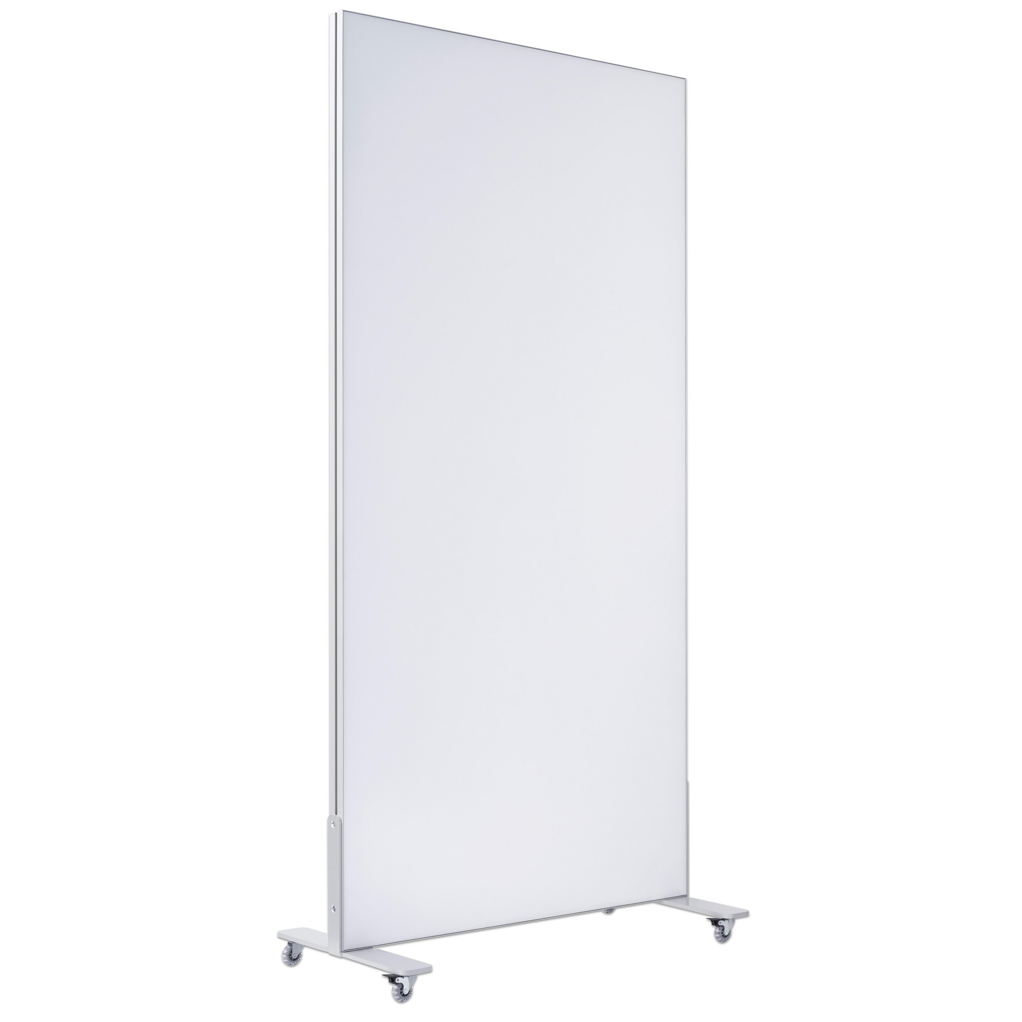xilent Akustik-Stellwand, BxH 90x160 cm, weiß, verstärkte Standfüße, Rollen