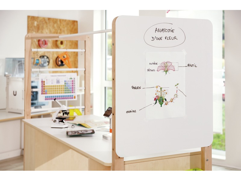Whiteboard-Tafel für Aktivitätsinsel Kidy S'Cool, trocken abwischbar, weiß