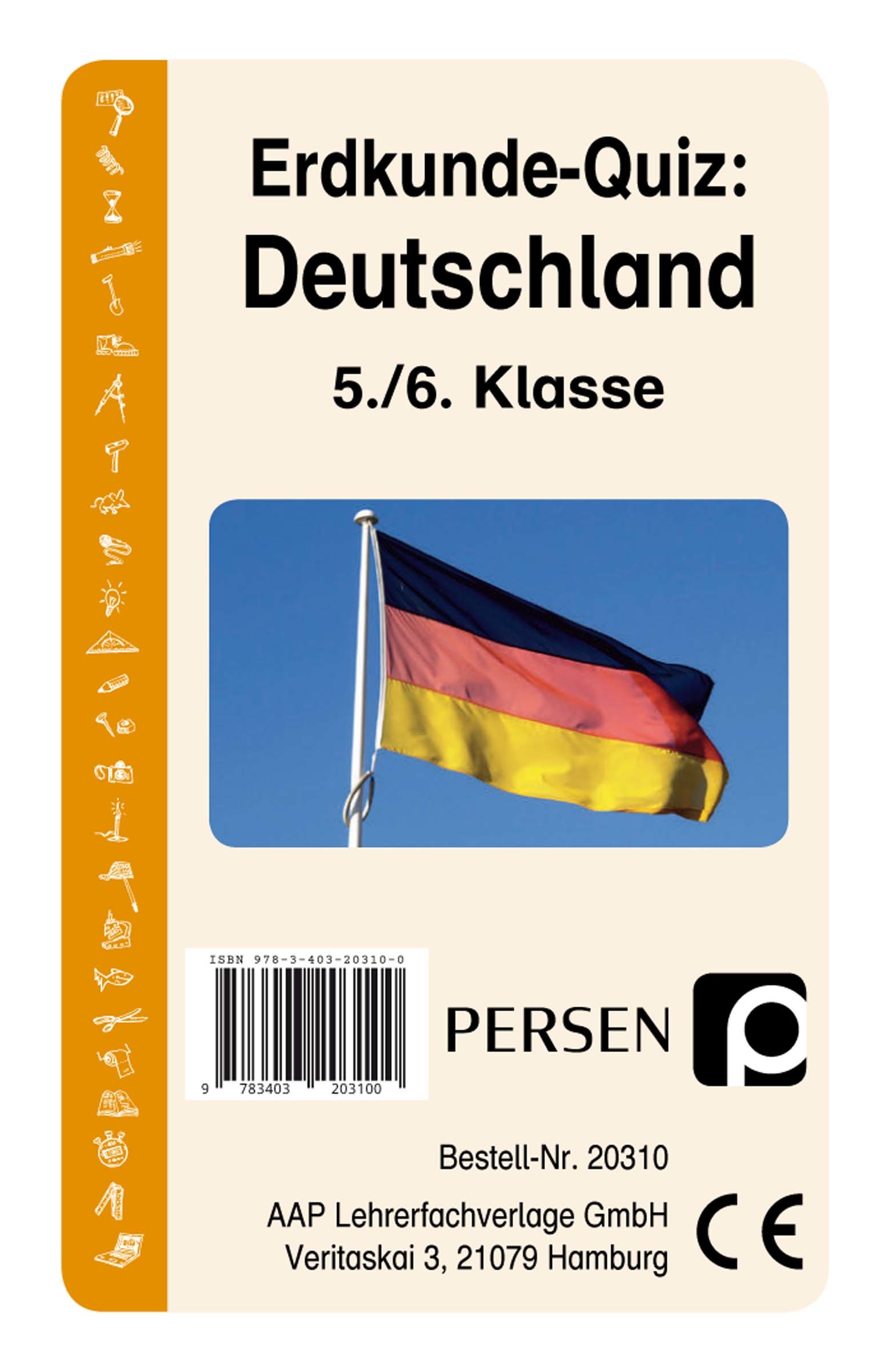 Erdkunde-Quiz: Deutschland, Kartenspiel, 5. und 6. Klasse