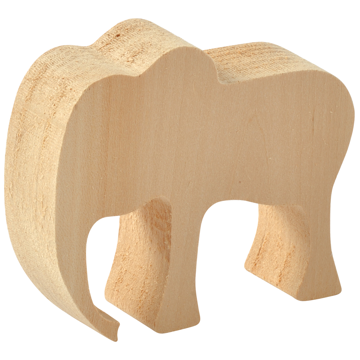 Schnitzholz Zootiere 3er Set, Lindenholz Rohlinge, Elefant 9 x 8 x 2,3 cm