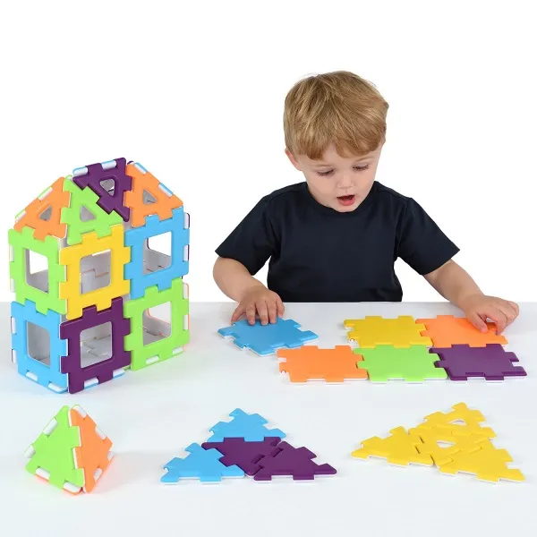 Steckbausteine, My First Polydron, Grundformen-Starterset, 40 Teile, für Kleinkinder