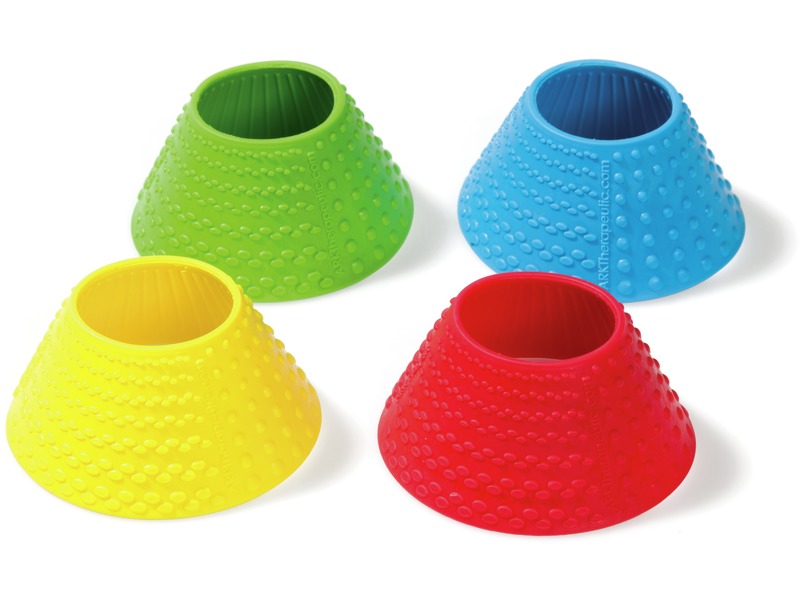 Taktiles Fidget-Spielzeug Flidget, wendbar, weich und fest, 4er-Set, ab 3 Jahren