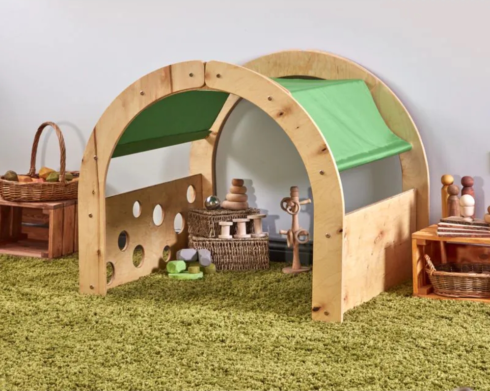 Spielbogen und Kuschelhöhle, Indoor, aus Holz