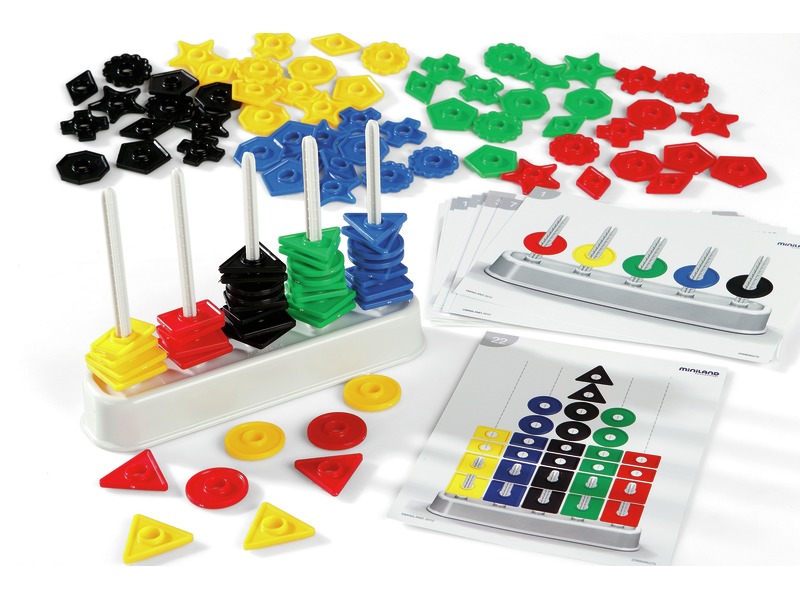 Abakus Formen und Farben mit ca. 100 Teilen und 24 Spielkarten, ab 3 Jahren