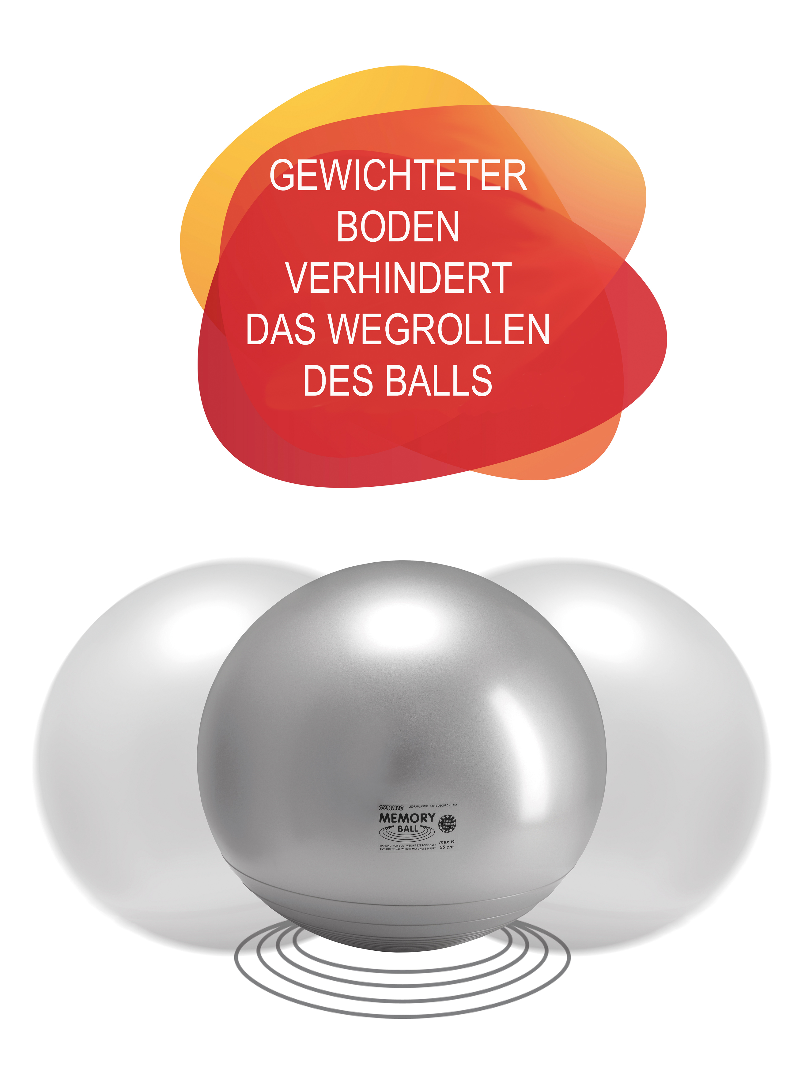 Memory Ball 65cm, grau