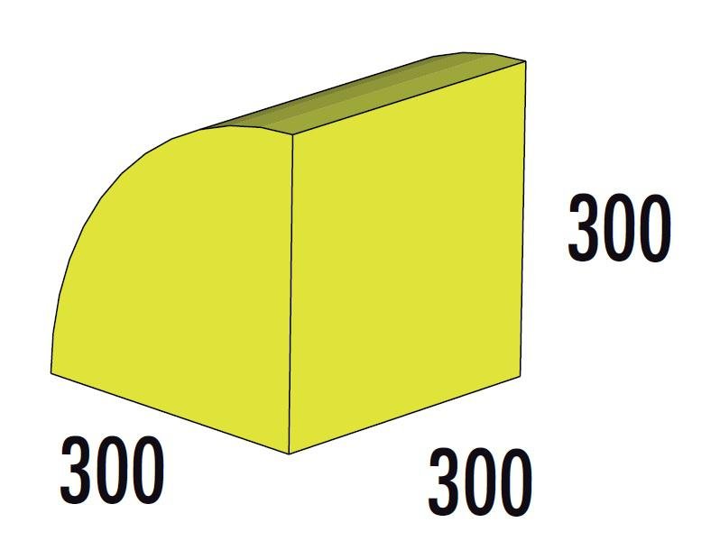 Viertelrolle MAXI gelb, 300xRadius 300, ab 4 Jahre