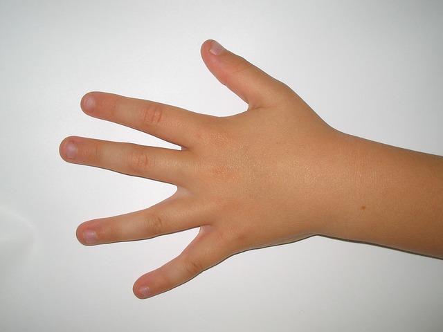 Eine linke Hand