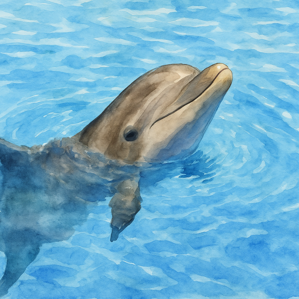 Delphin in der Unterwasserwelt für eine Fantasiereise.